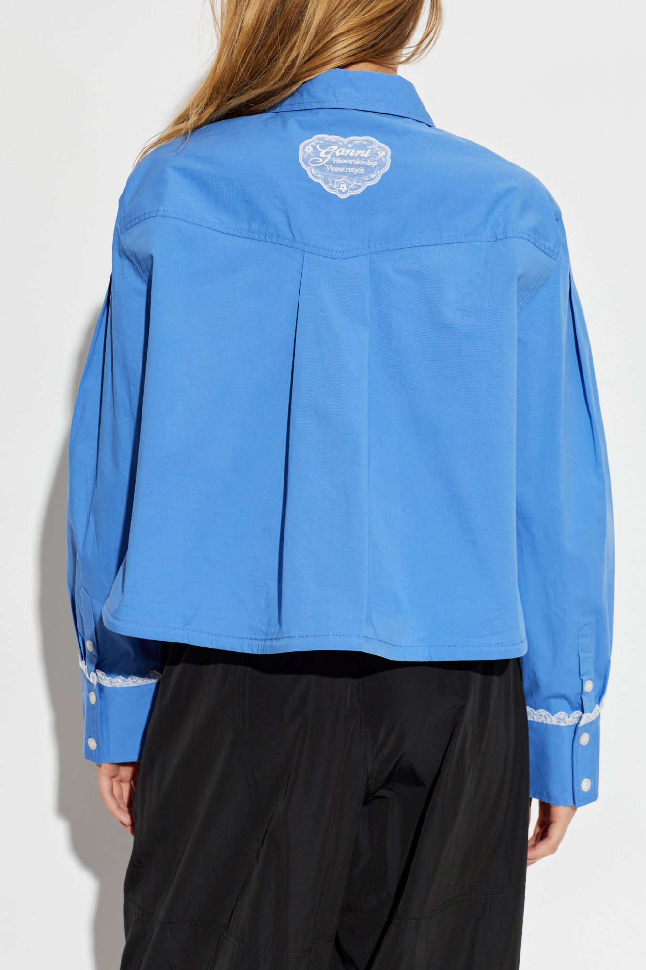 Ganni Oversized shirt with pocket | Women's | Vitkac